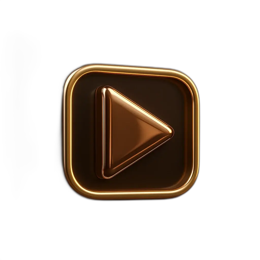 Bronze play button: an image of the podcast